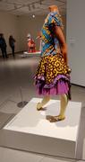I love this one, the innocent ballerina with a demurely-held flintlock. (Yinka Shonibare CBE: "Planets in My Head" exhibit. _Girl Ballerina_, 2007.)