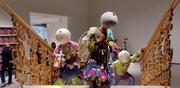 You can just feel the hope and weariness of these folk, trying to better their station. (Yinka Shonibare CBE: "Planets in My Head" exhibit. _Moving Up_, 2021.)